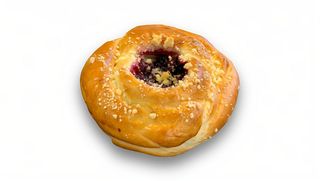 Drożdżówka z wiśnią i czekoladą