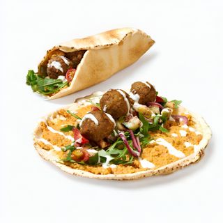 Falafel Wegetariański z cienkim ciastem (sredni)