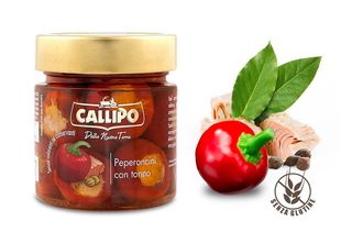 Peperoncini rossi ripieni di tonno 225g