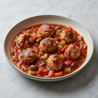 Polpette di pollo alla cacciatora