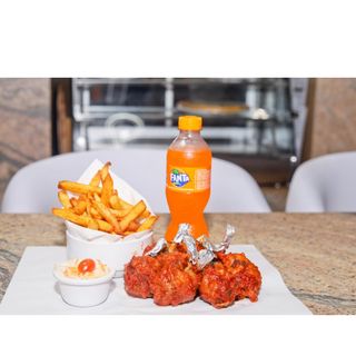 Chicken Lollipops with Fries, Coleslaw and a FREE Soda