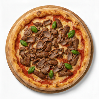 Фамилна пица месо от дюнер