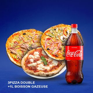 Promo 3 Pizzas Doubles