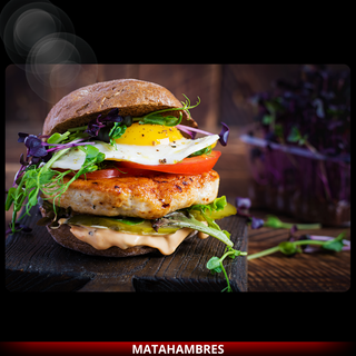 BURGER DE POLLO COMPLETA + PATATAS FRITAS