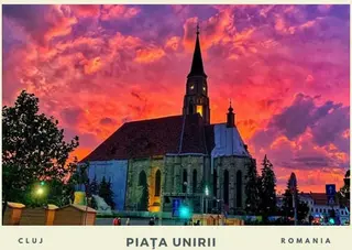 Carte postala Piata Unirii, Cluj