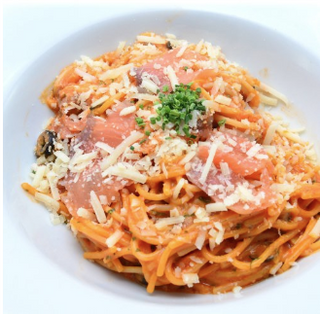 8. Espaguetis Con Salmón Ahumado