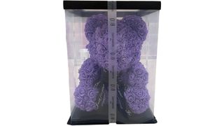 Kwiatowy Miś King Size Fioletowy