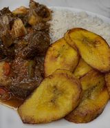 White Rice & Ofada Stew with Assorted Meat