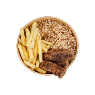 Kebab Rice & Fries Bowl