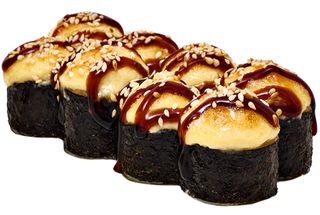 Запечений хосомакі з лососем (180г)