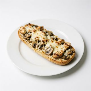Zapiekanka ser z pieczarkami i kurczakiem