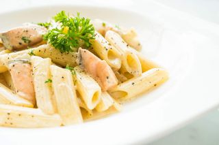 Pasta sa lososom i kaparima *posno