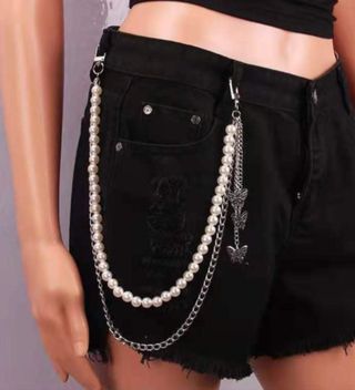 Цепь На Пояс С Пластиковыми Бусинами "бабочки"