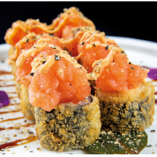 433.hosomaki salmone fritto spicy(6pz）炸三文鱼小卷