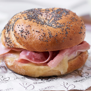 Bagel Ham And Swiss Cheese