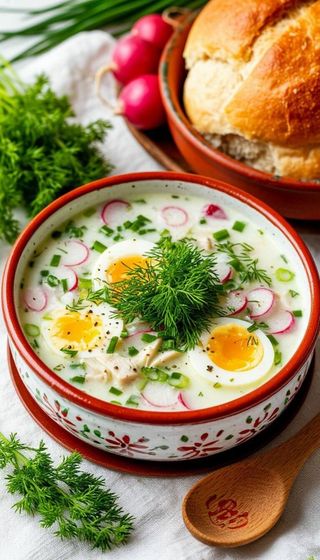 Окрошка з курочкою
350г