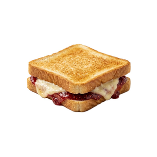 Sándwich De Queso Tierno Y Mermelada De Fresa