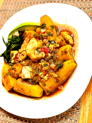 Irish potatoes with fish katogo