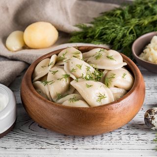 Вареники с картофелем вареные