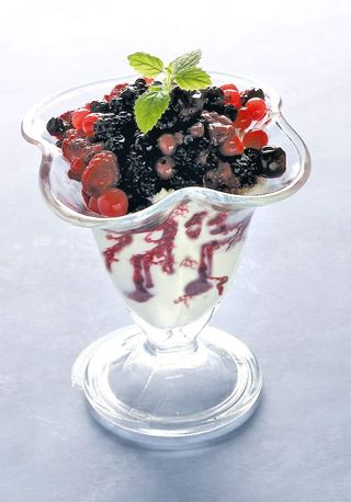 Cremoso alla panna e frutti di bosco