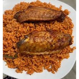 Jollof rice and turkey