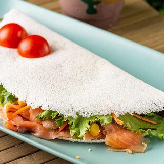 Tapioca de Salmão Fumado