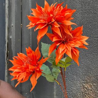 Chrystanth Huge Orange Artificiel