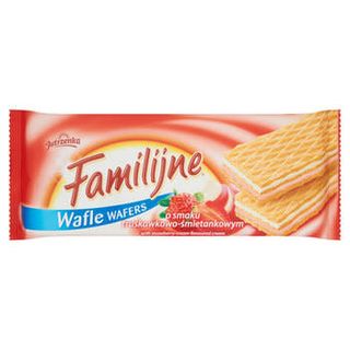 Jutrzenka Familijne Wafle Truskawkowo-śmietankowe 180g