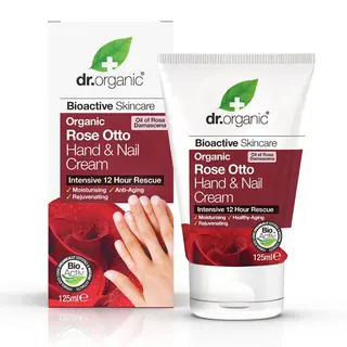 Dr Organic ვარდის ეთერზეთის ხელების და ფრჩხილების კრემი