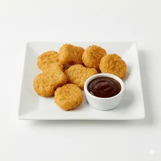 Nuggets de pollo con salsa barbacoa ( 7 uni)