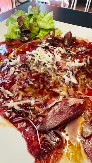 Carpaccio de jamón ibérico en aceite de miel