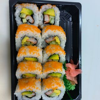 7-D Uramaki Surimi Tobiko Roll 10 Piezas