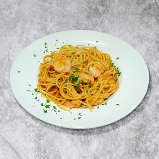 Spaghetti con gamberi