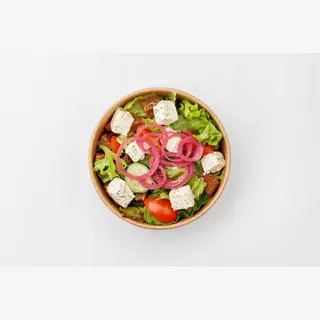 Insalata Greca con Crostini Croccanti