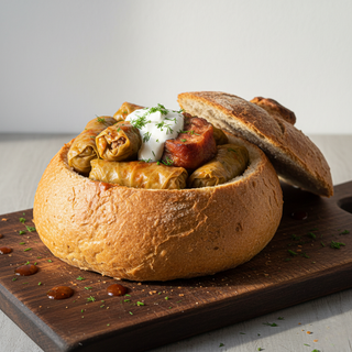 Sarmale cu ciolan in chiflă