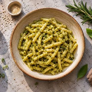 Strigoli al pesto genovese