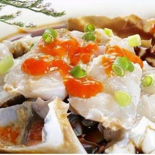 Granchio crudo in salsa di soia