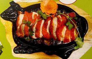 Hot plate roasted duck