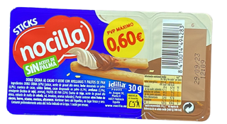 Sticks Nocilla (Sin Aceite De Palma) 30Gr