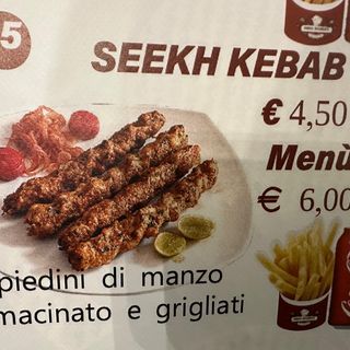 Seekh kebab menù