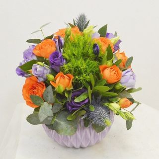 Aranjament cadou Purple Orange