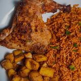 Jollof rice and Chicken