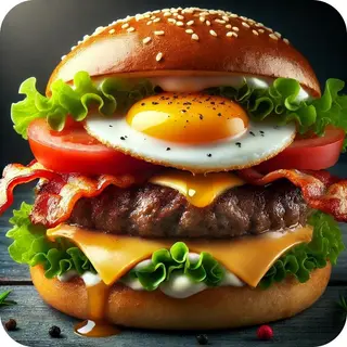 hamburguesa completa  180g vacuno