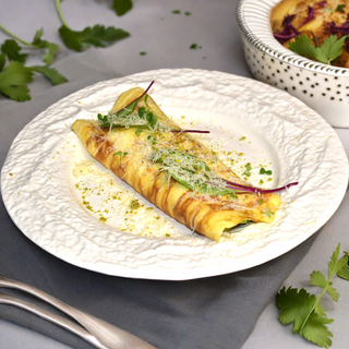 Омлет с лососем