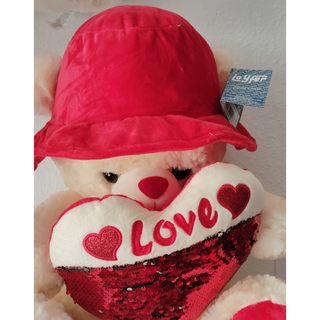 Peluche oso y corazón grande