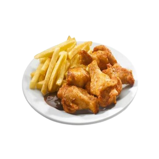  Alitas de pollo con patatas