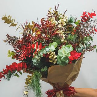 Ramo navideño toque dorado (S)