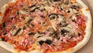 Pizza prosciutto di tacchino e funghi