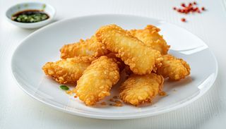 Păstrăv în fulgi de porumb