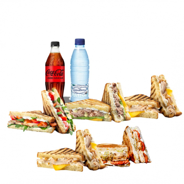 Pack 5 Sandwiches + 2 bebidas